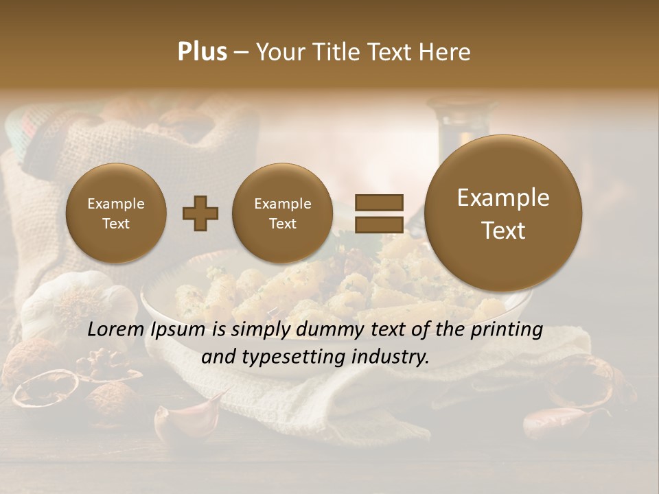 Vegetarian Traditional Cuisine Garlic PowerPoint Template