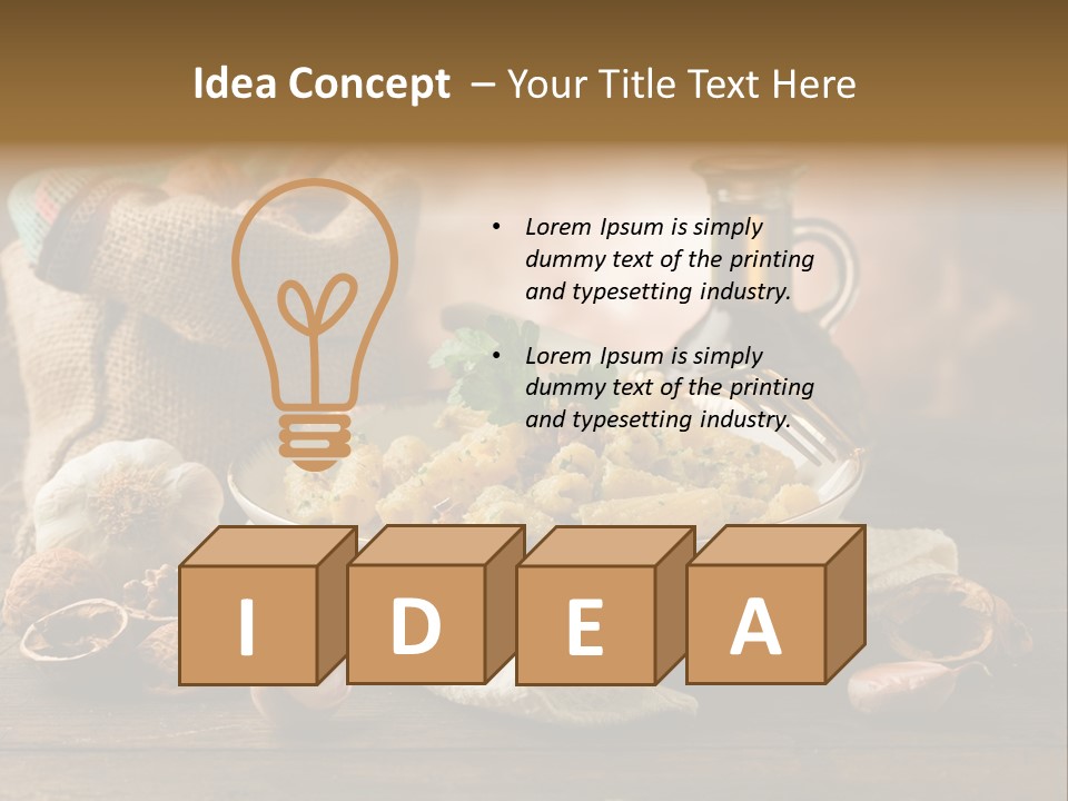 Vegetarian Traditional Cuisine Garlic PowerPoint Template