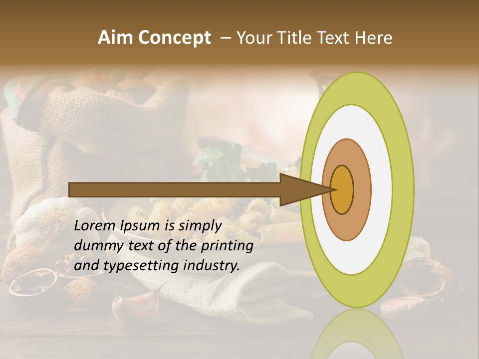 Vegetarian Traditional Cuisine Garlic PowerPoint Template