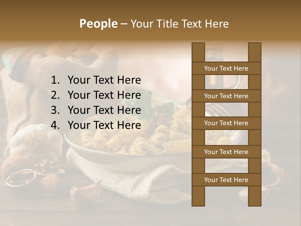 Vegetarian Traditional Cuisine Garlic PowerPoint Template