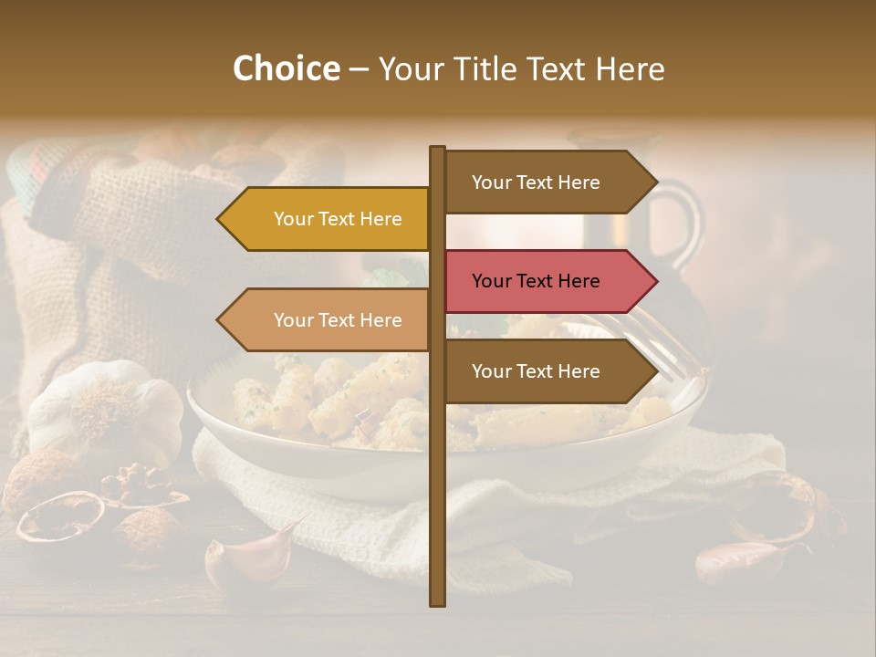 Vegetarian Traditional Cuisine Garlic PowerPoint Template