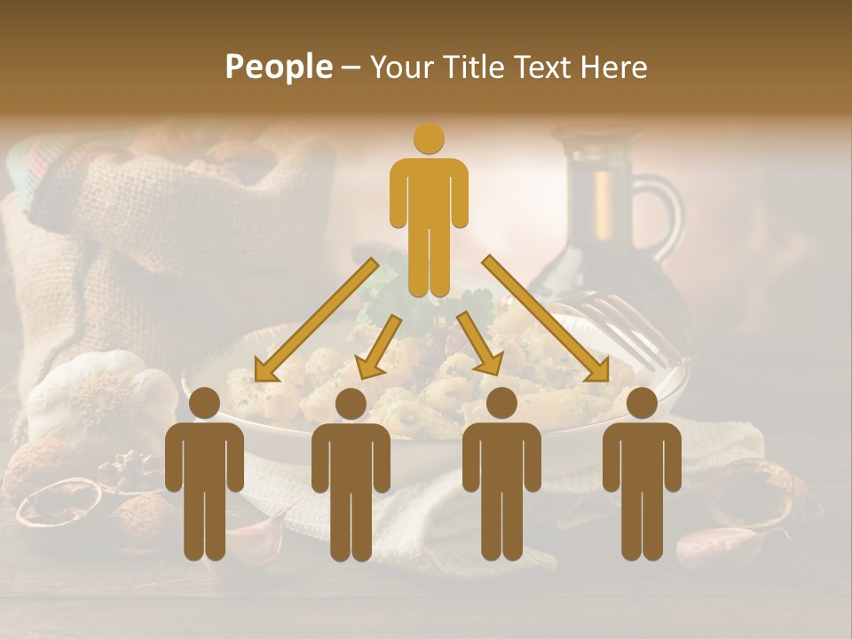 Vegetarian Traditional Cuisine Garlic PowerPoint Template