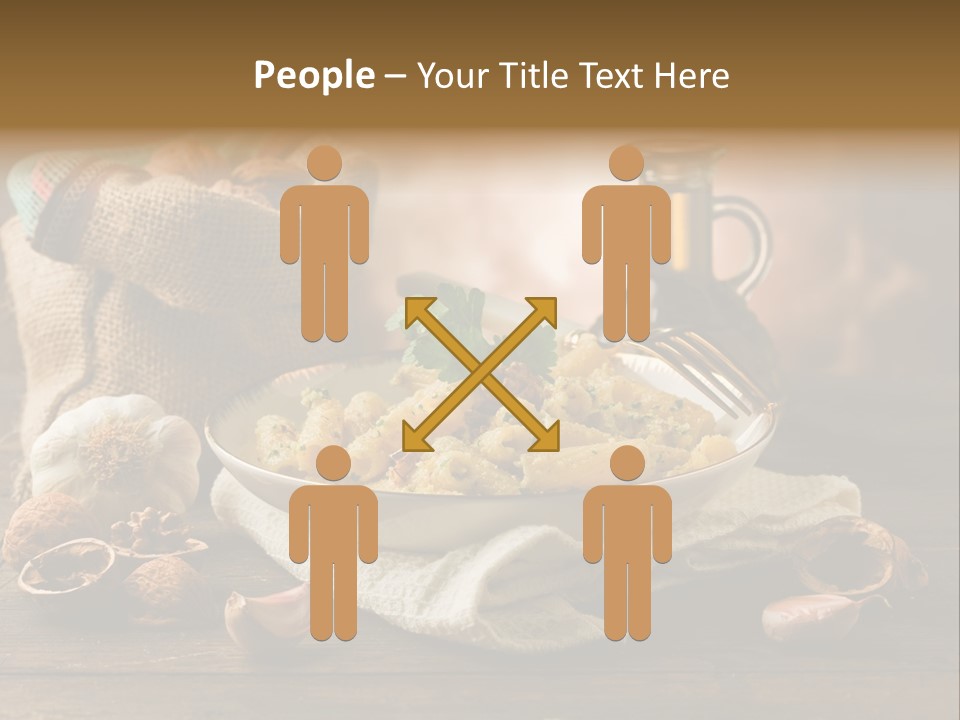 Vegetarian Traditional Cuisine Garlic PowerPoint Template