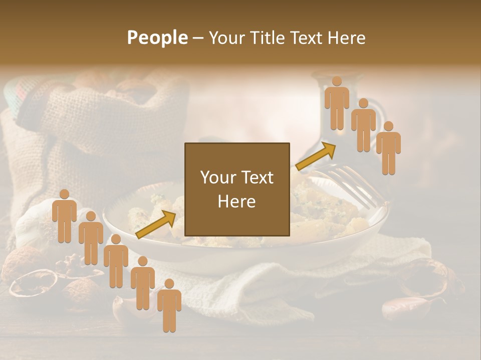 Vegetarian Traditional Cuisine Garlic PowerPoint Template