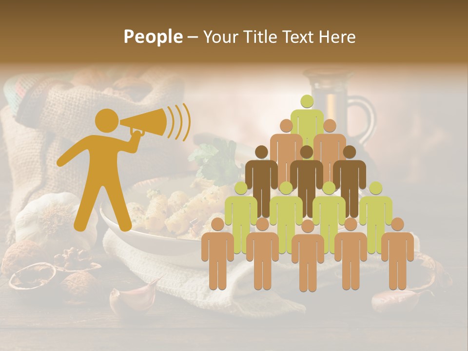 Vegetarian Traditional Cuisine Garlic PowerPoint Template