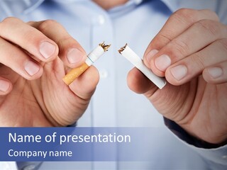 End Smoke Male PowerPoint Template