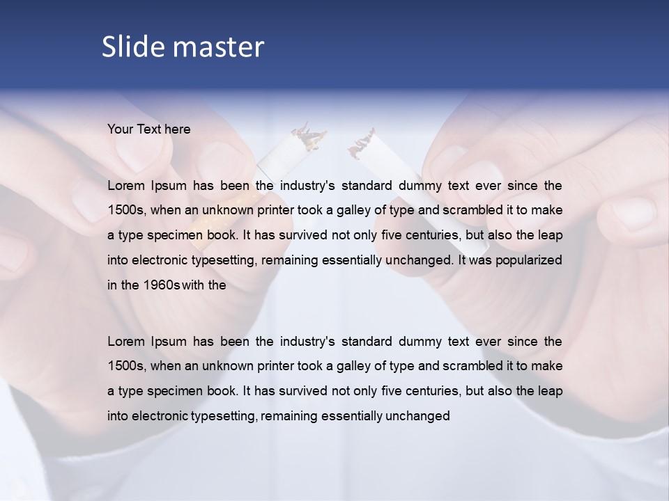 End Smoke Male PowerPoint Template