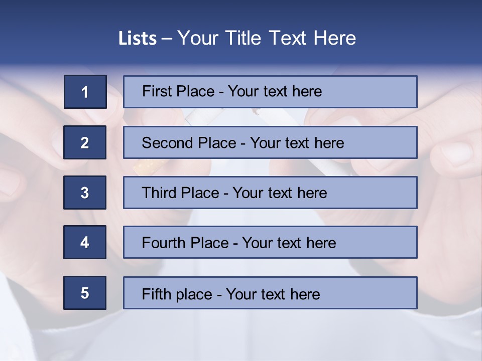 End Smoke Male PowerPoint Template