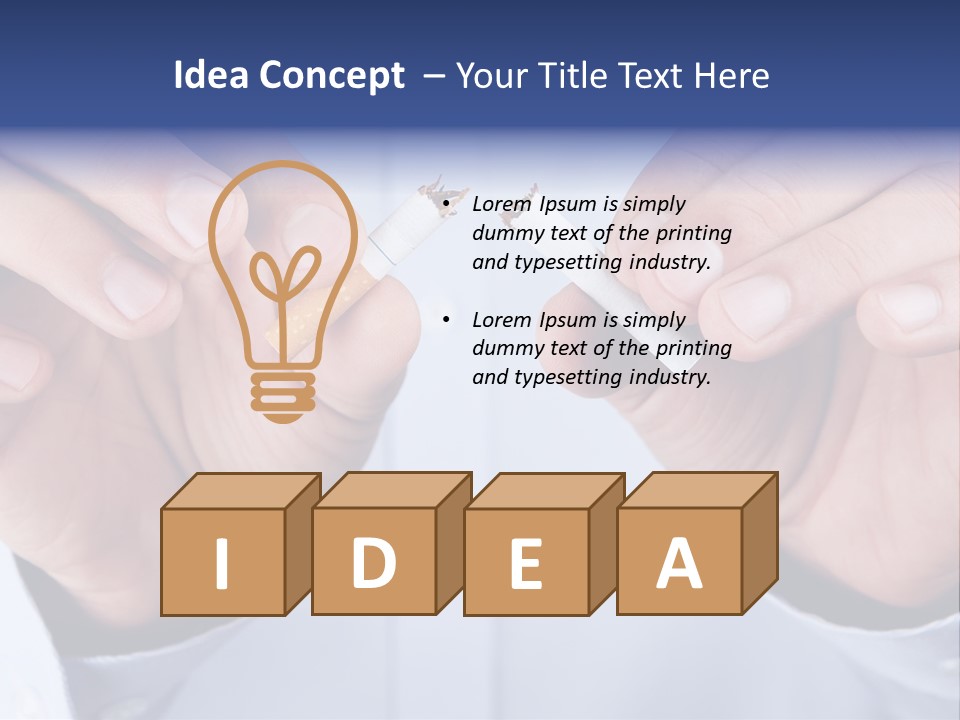 End Smoke Male PowerPoint Template