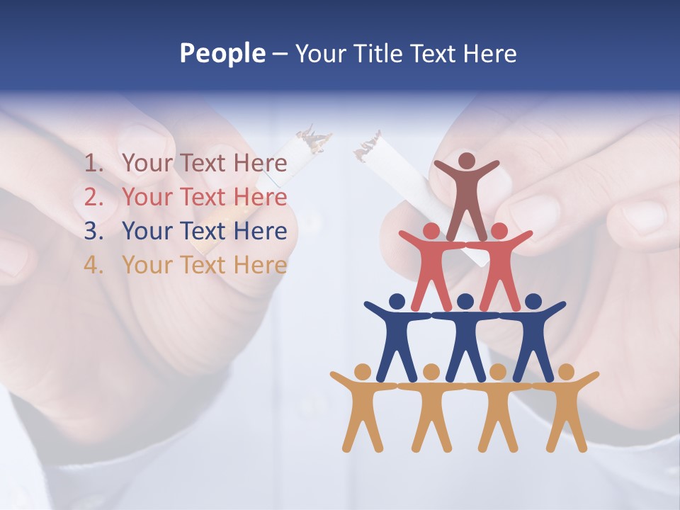 End Smoke Male PowerPoint Template