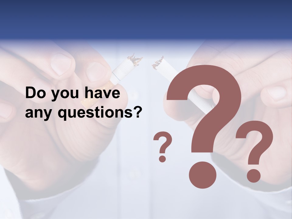 End Smoke Male PowerPoint Template