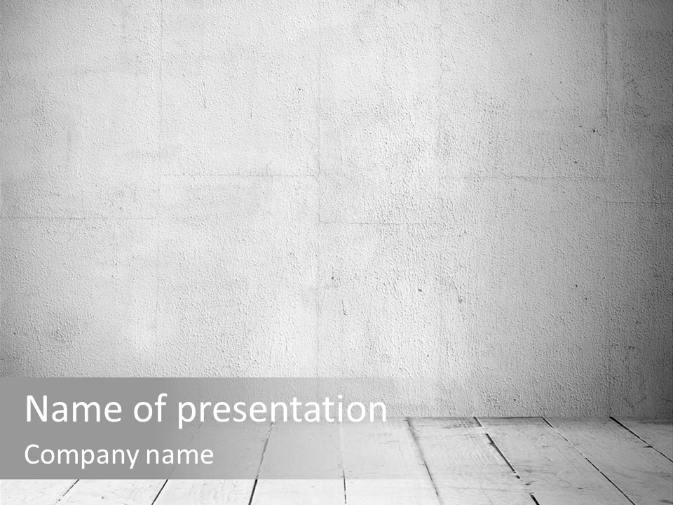 Wall Grey Design PowerPoint Template