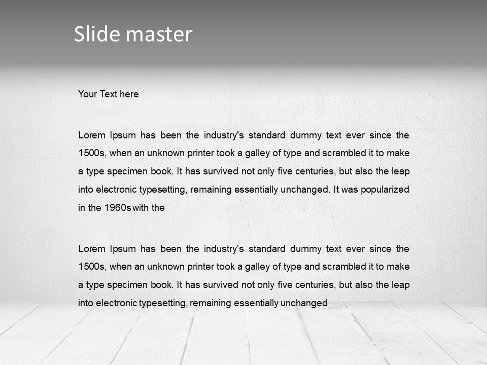 Wall Grey Design PowerPoint Template