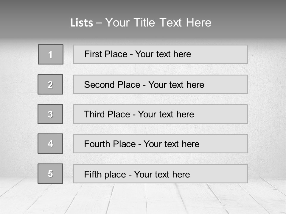 Wall Grey Design PowerPoint Template