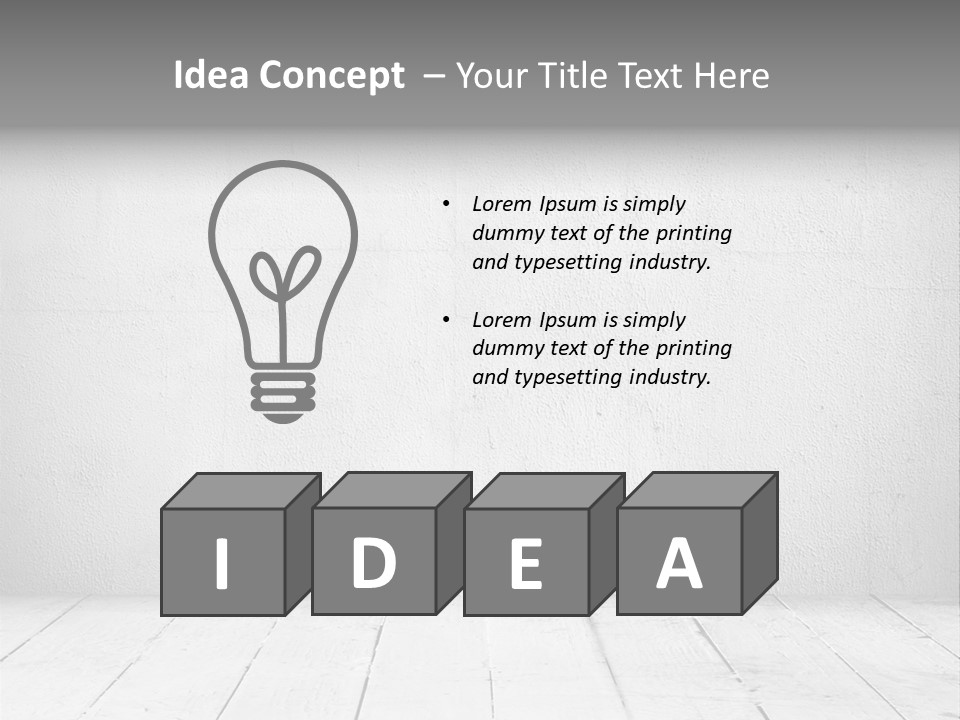 Wall Grey Design PowerPoint Template