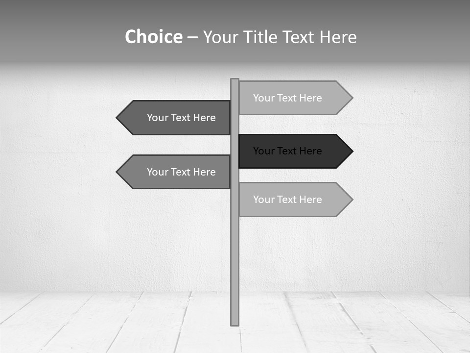 Wall Grey Design PowerPoint Template