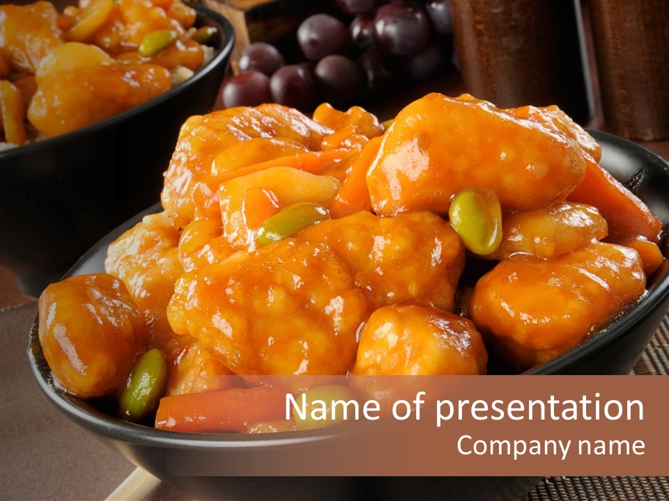 Cuisine Water Chestnuts Fried PowerPoint Template