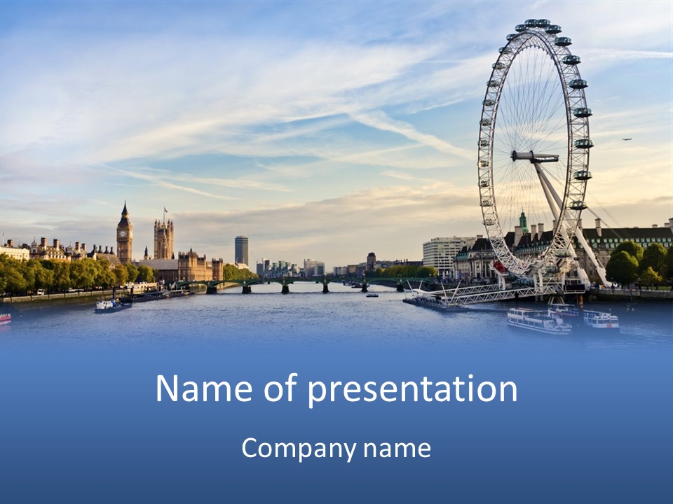 Tourism Panoramic Tower PowerPoint Template