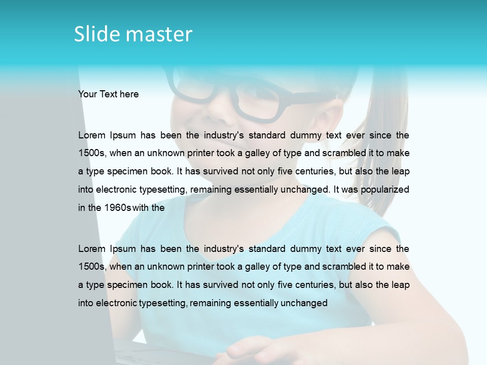 Notebook Positive Computer PowerPoint Template