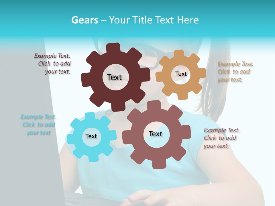 Notebook Positive Computer PowerPoint Template