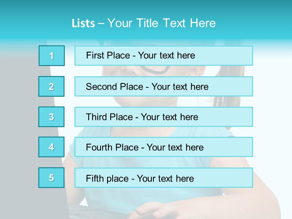 Notebook Positive Computer PowerPoint Template