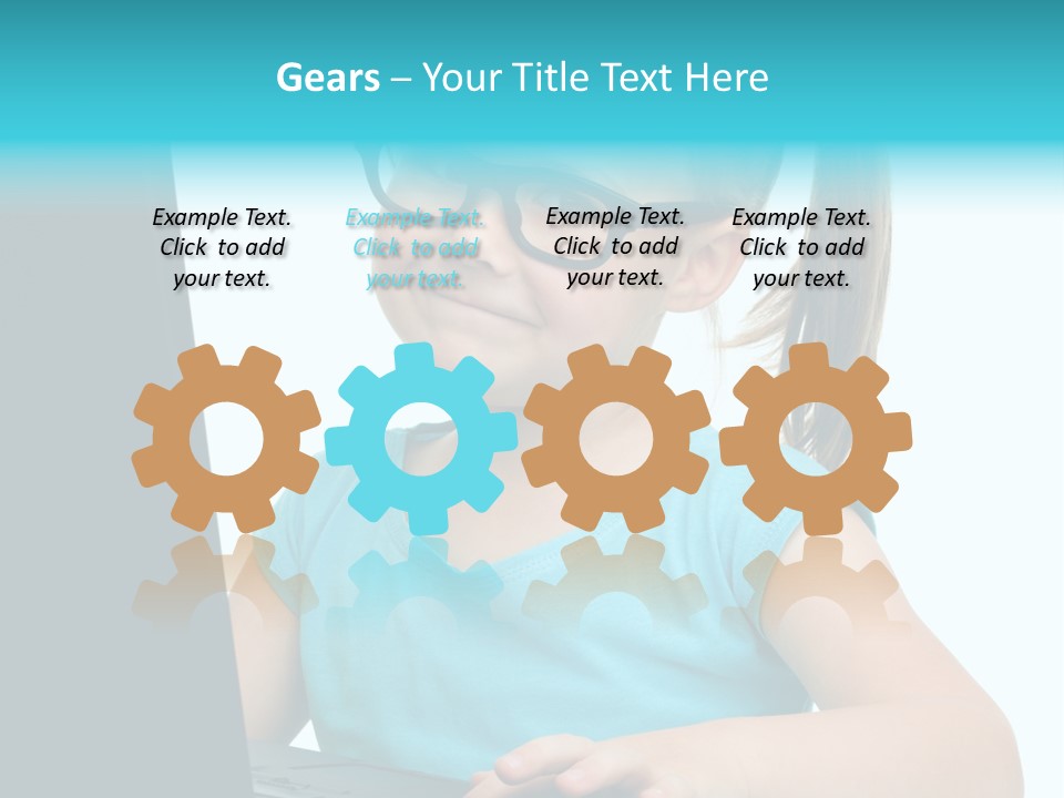 Notebook Positive Computer PowerPoint Template