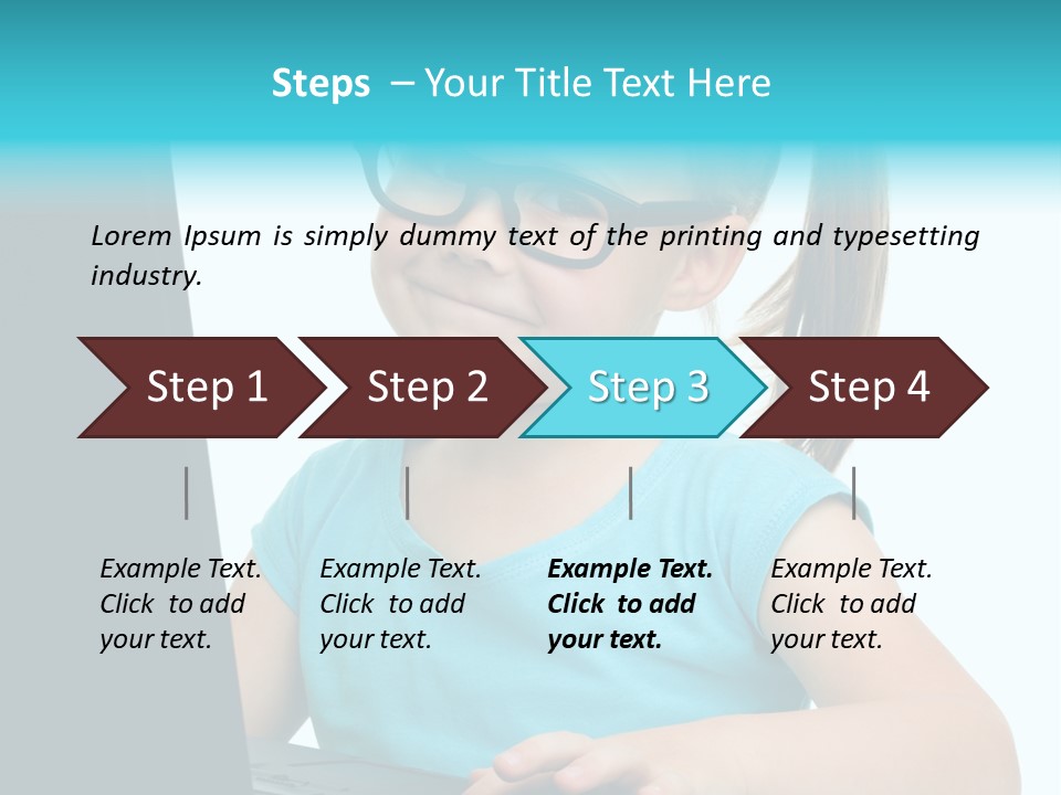Notebook Positive Computer PowerPoint Template