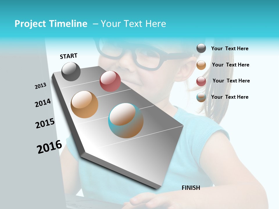 Notebook Positive Computer PowerPoint Template