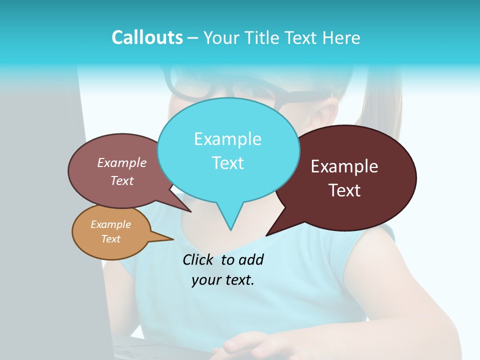 Notebook Positive Computer PowerPoint Template