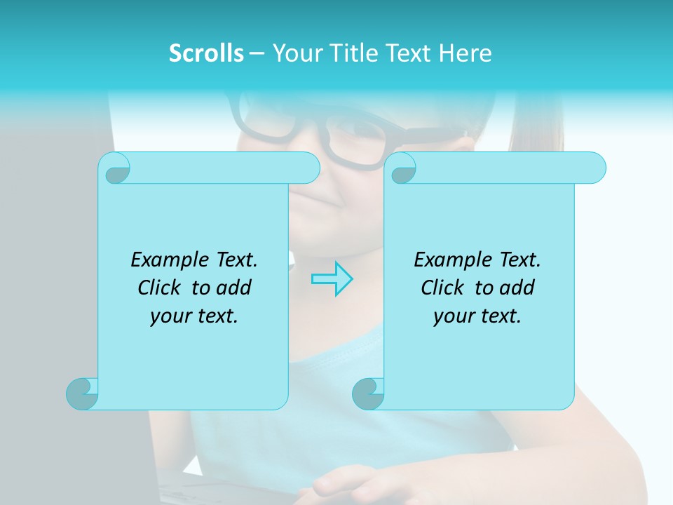 Notebook Positive Computer PowerPoint Template