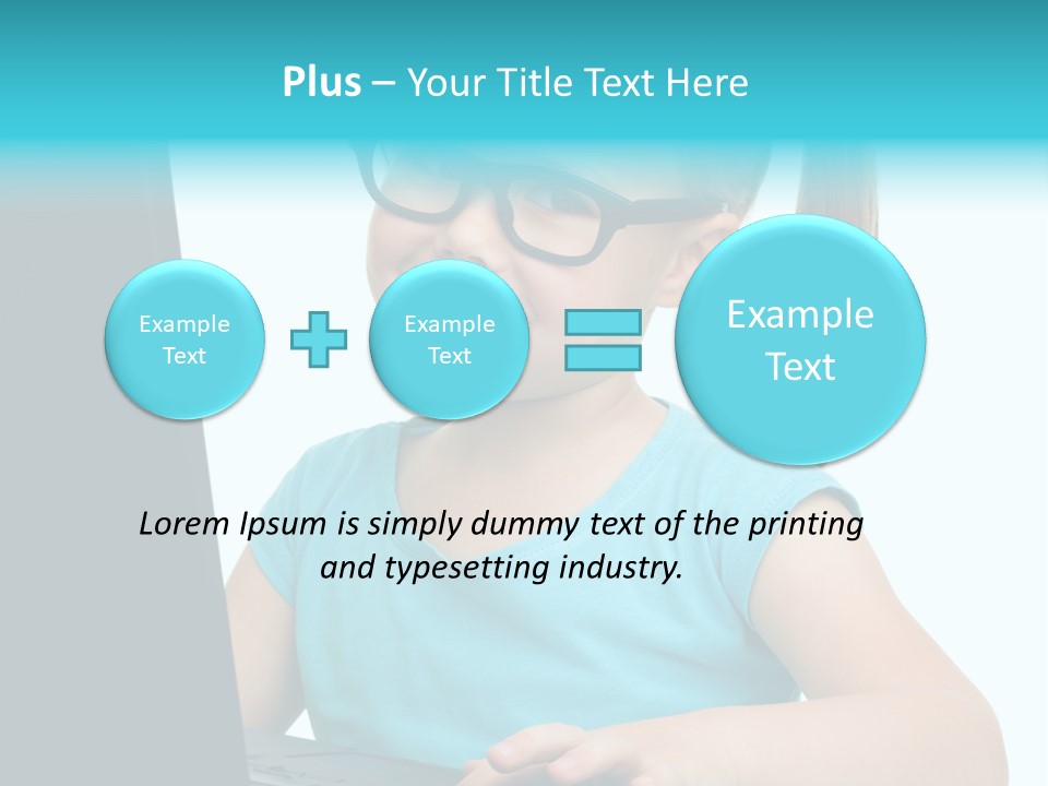 Notebook Positive Computer PowerPoint Template