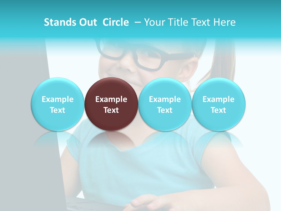 Notebook Positive Computer PowerPoint Template