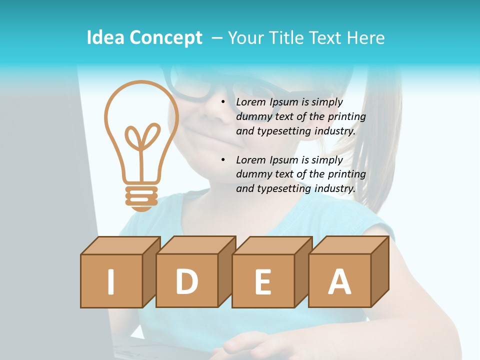 Notebook Positive Computer PowerPoint Template