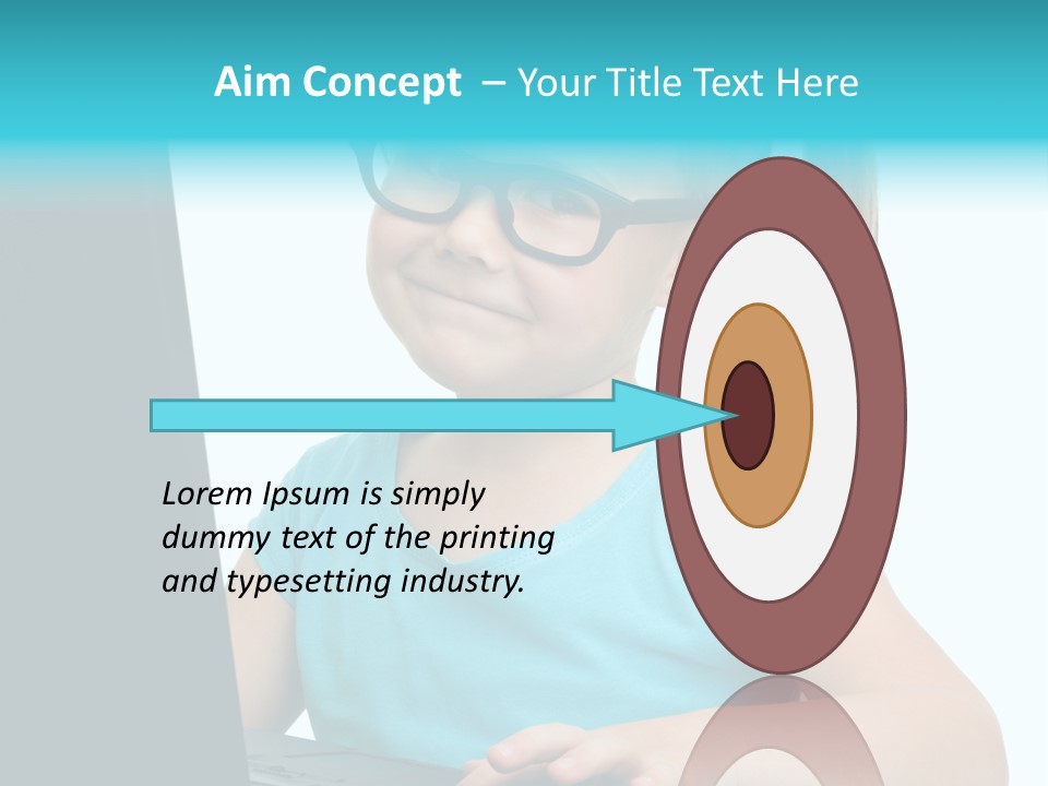 Notebook Positive Computer PowerPoint Template