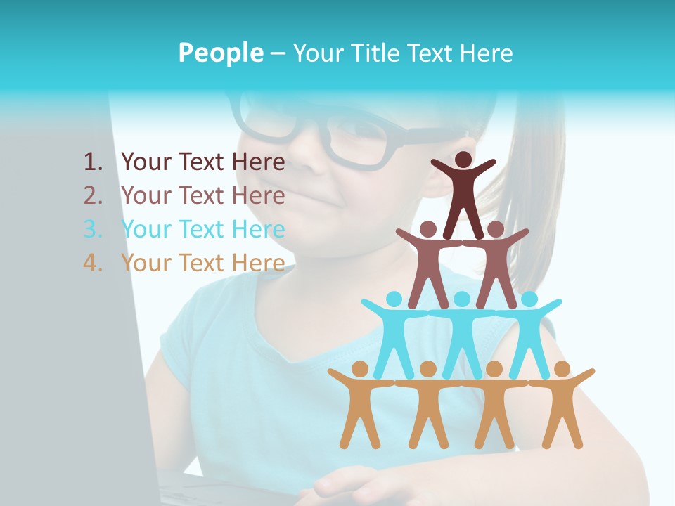 Notebook Positive Computer PowerPoint Template