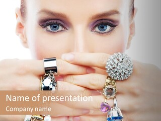 Looking Luxury Diamonds PowerPoint Template