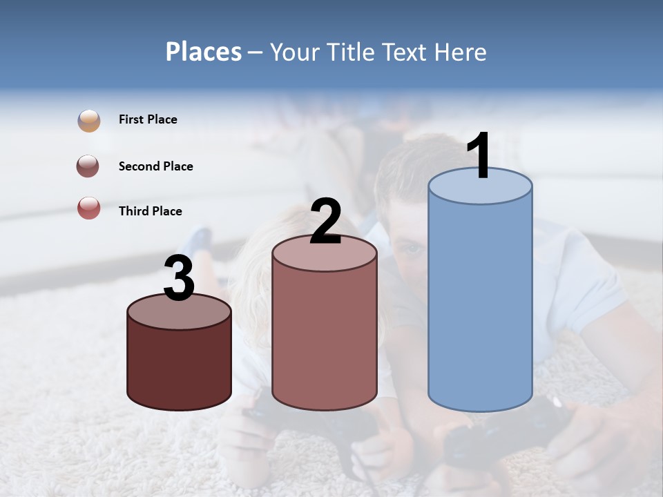 Boy Videogame Sitting PowerPoint Template