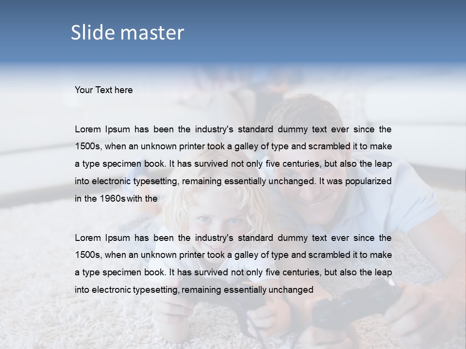 Boy Videogame Sitting PowerPoint Template