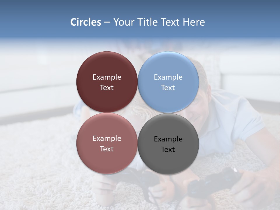 Boy Videogame Sitting PowerPoint Template