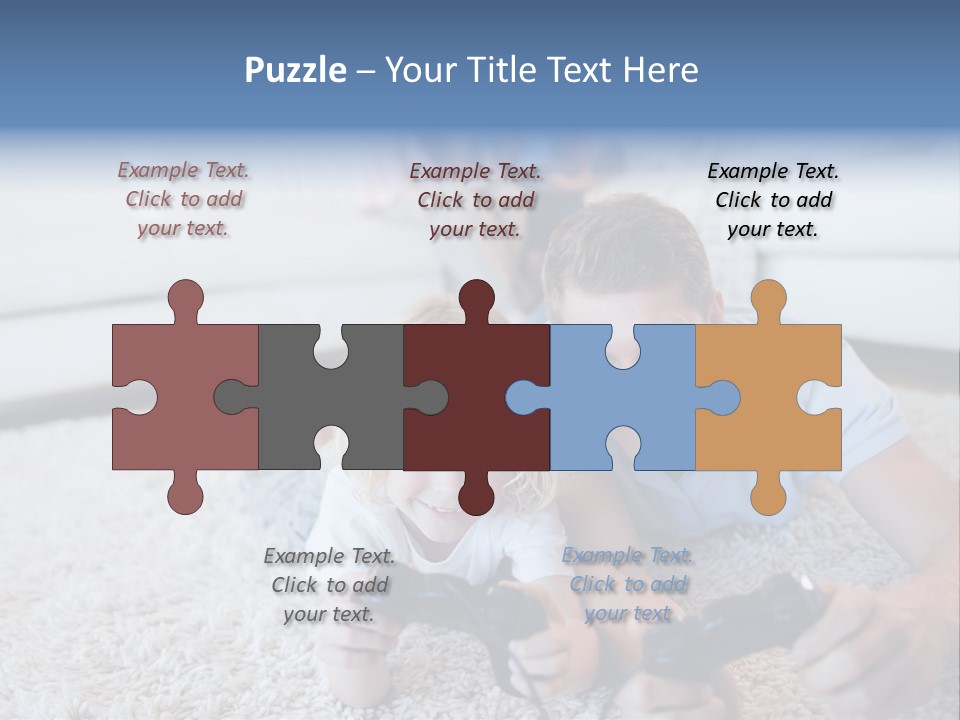 Boy Videogame Sitting PowerPoint Template