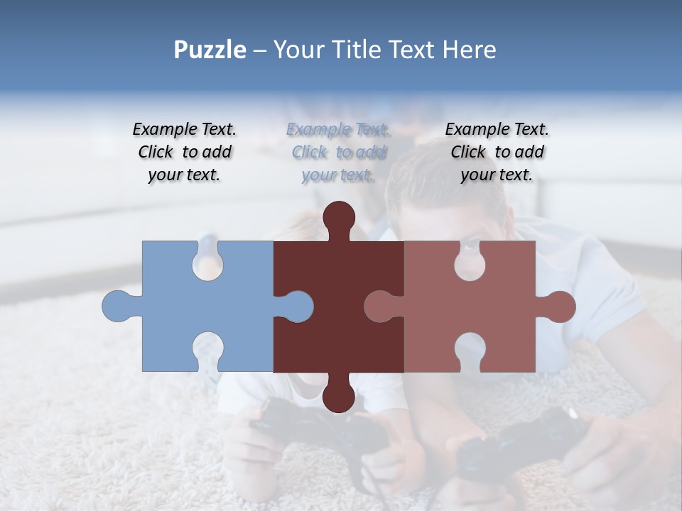 Boy Videogame Sitting PowerPoint Template