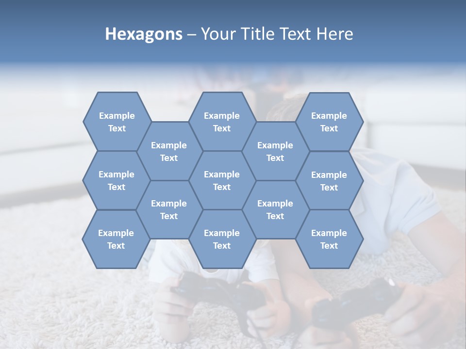 Boy Videogame Sitting PowerPoint Template