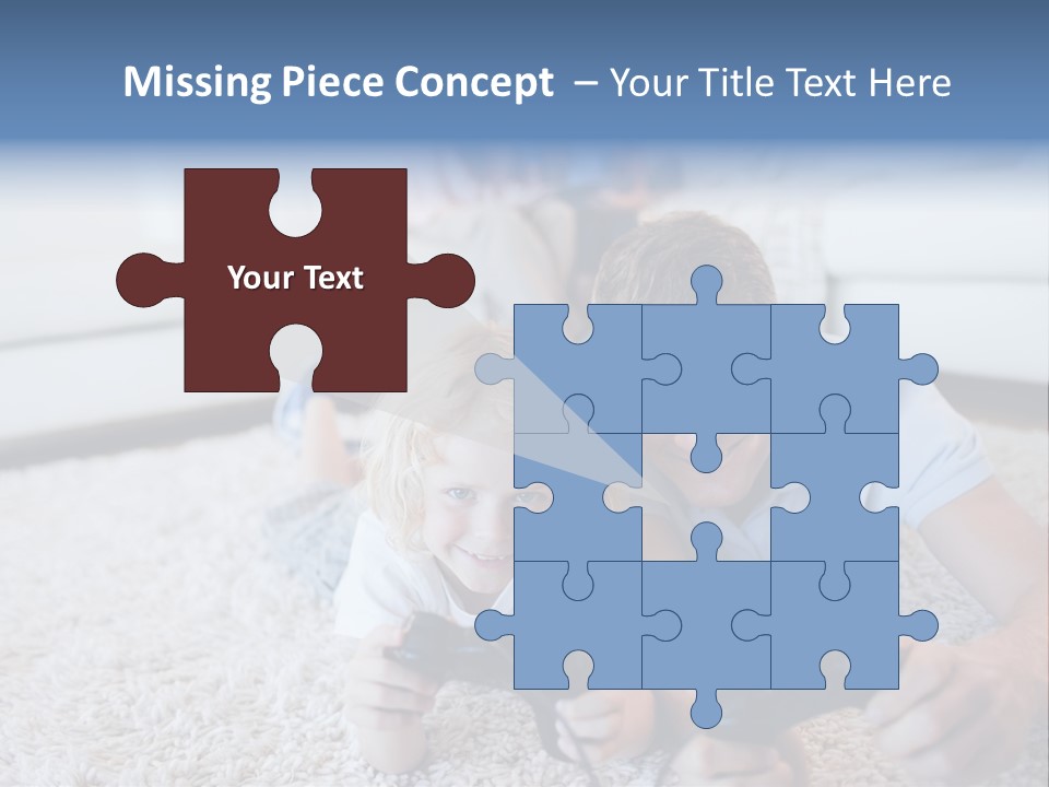 Boy Videogame Sitting PowerPoint Template