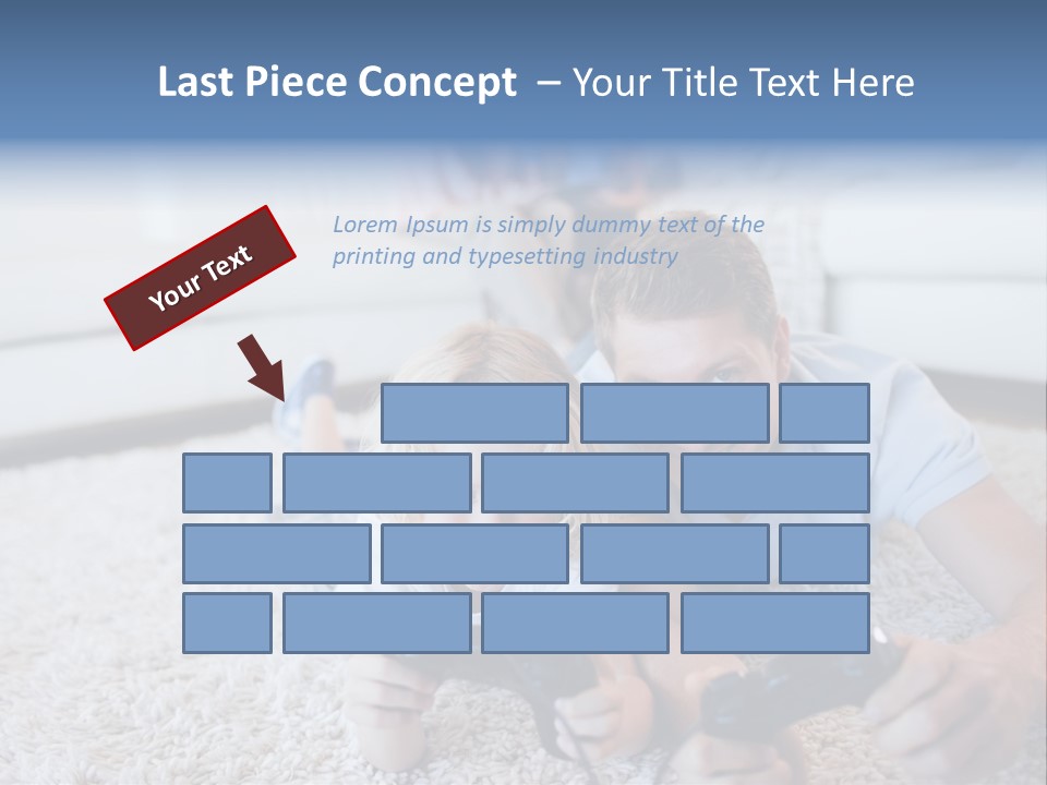 Boy Videogame Sitting PowerPoint Template