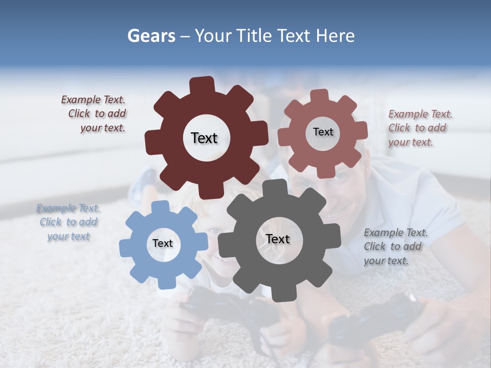 Boy Videogame Sitting PowerPoint Template