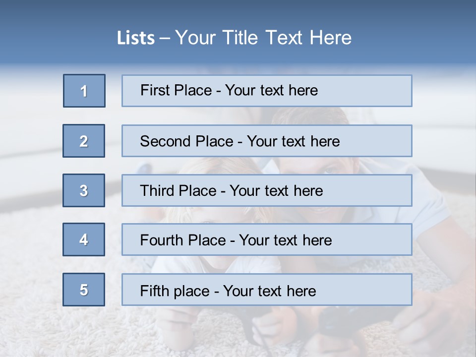 Boy Videogame Sitting PowerPoint Template