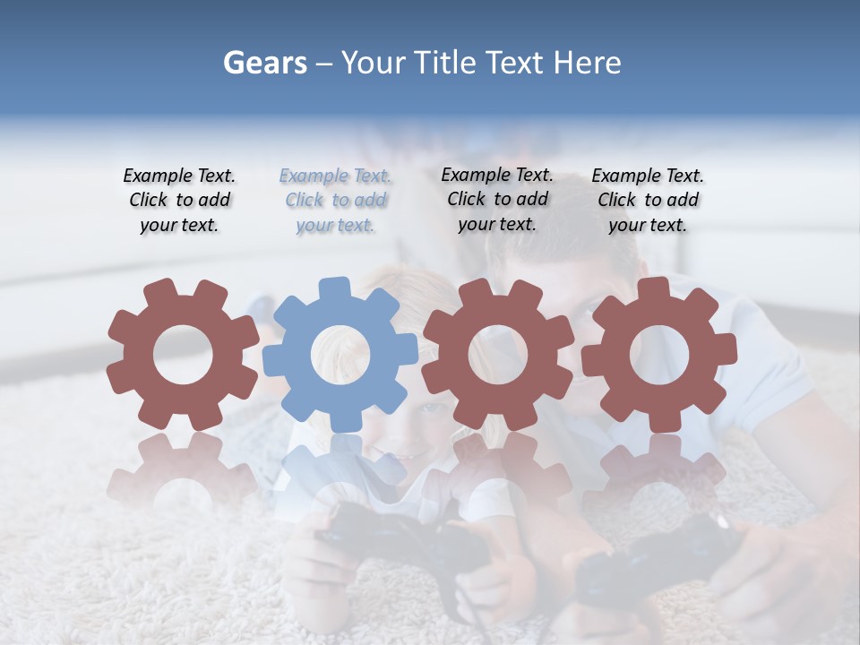 Boy Videogame Sitting PowerPoint Template