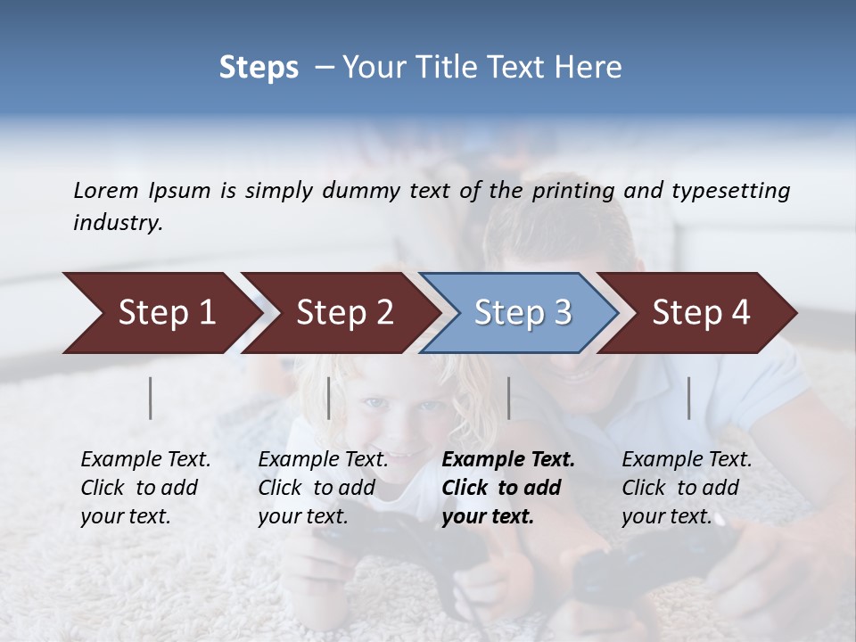 Boy Videogame Sitting PowerPoint Template