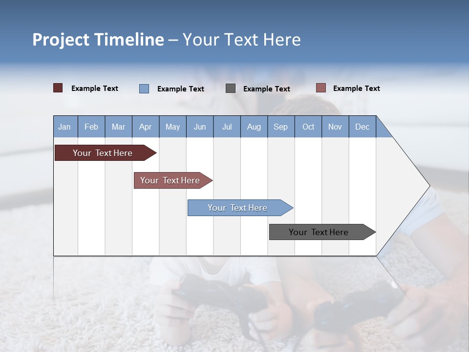 Boy Videogame Sitting PowerPoint Template