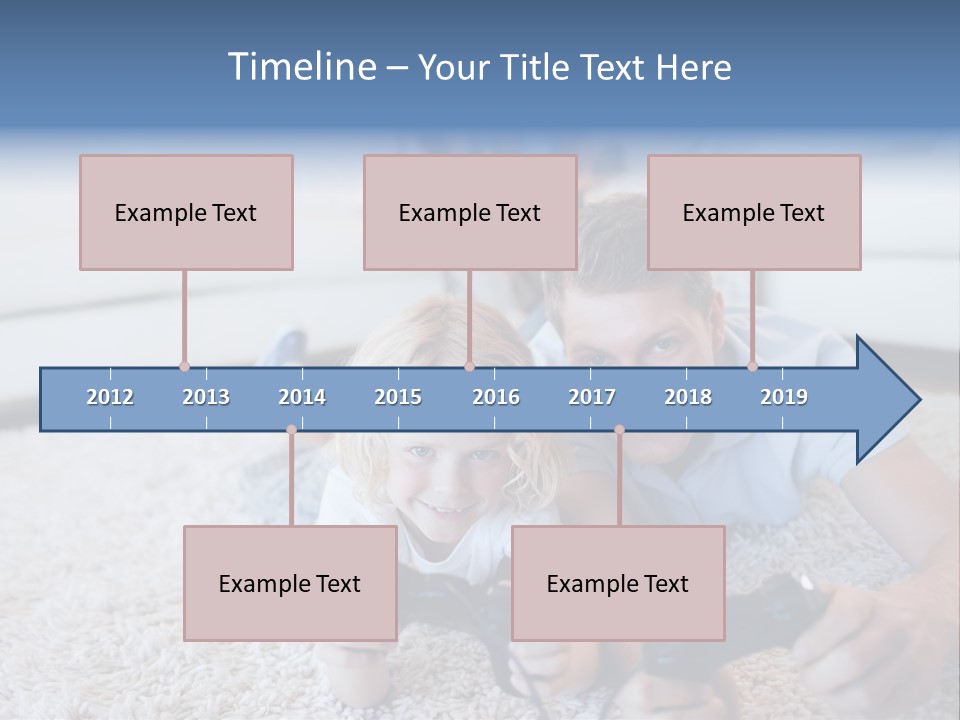 Boy Videogame Sitting PowerPoint Template